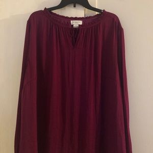 Silky feel blouse 3x plus . Beautiful color.